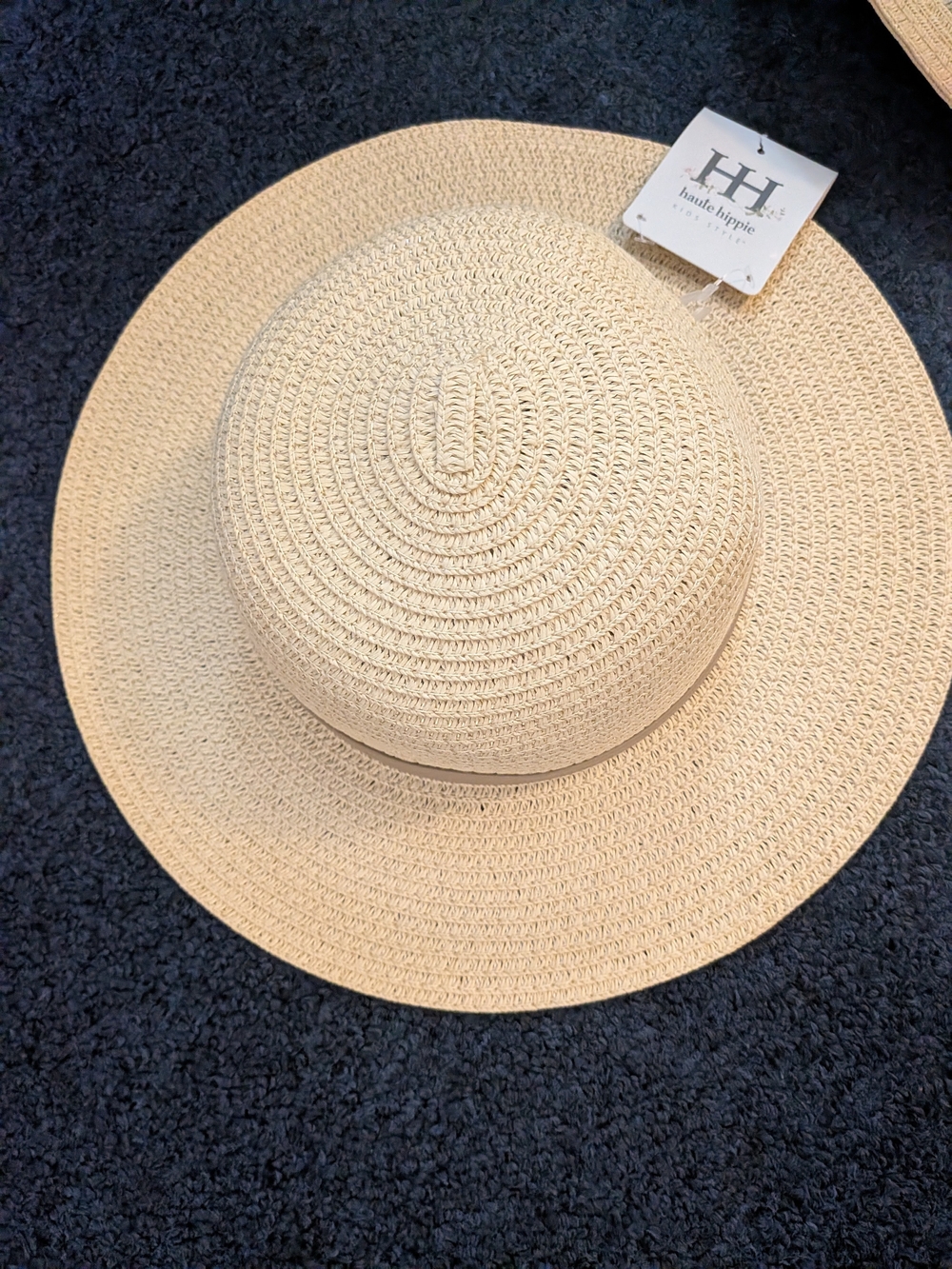 Haute Hippie Multicolor Satin Halter Top with Wide Brim Straw Hat - Picture 4 of 6